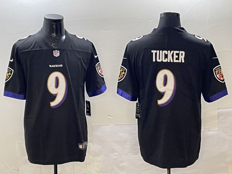 Men Baltimore Ravens #9 Tucker Black Second generation 2024 Nike Limited NFL Jersey style 1->baltimore ravens->NFL Jersey
